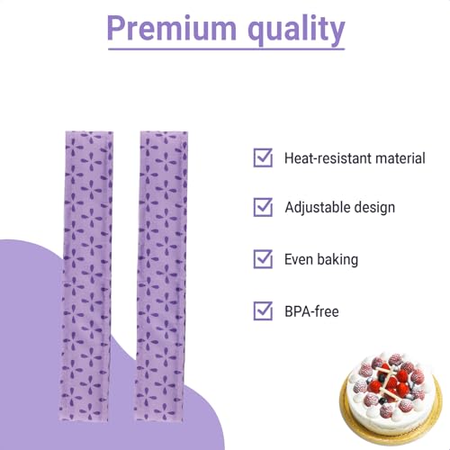 Hufopik 3-Piece Cake strips for even baking, Baking strips for cake pans, Baking Supplies and Cake leveler - Image 4
