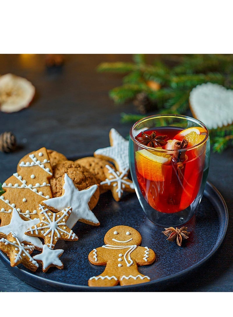 ECVV Coffee Mugs, 2 Pack Double Walled Glass Coffee Mugs, 350ml Glass Espresso Mug Cups, Clear Glass Coffee Cups Cappuccino Cups, Coffee Mug Clear - Image 4