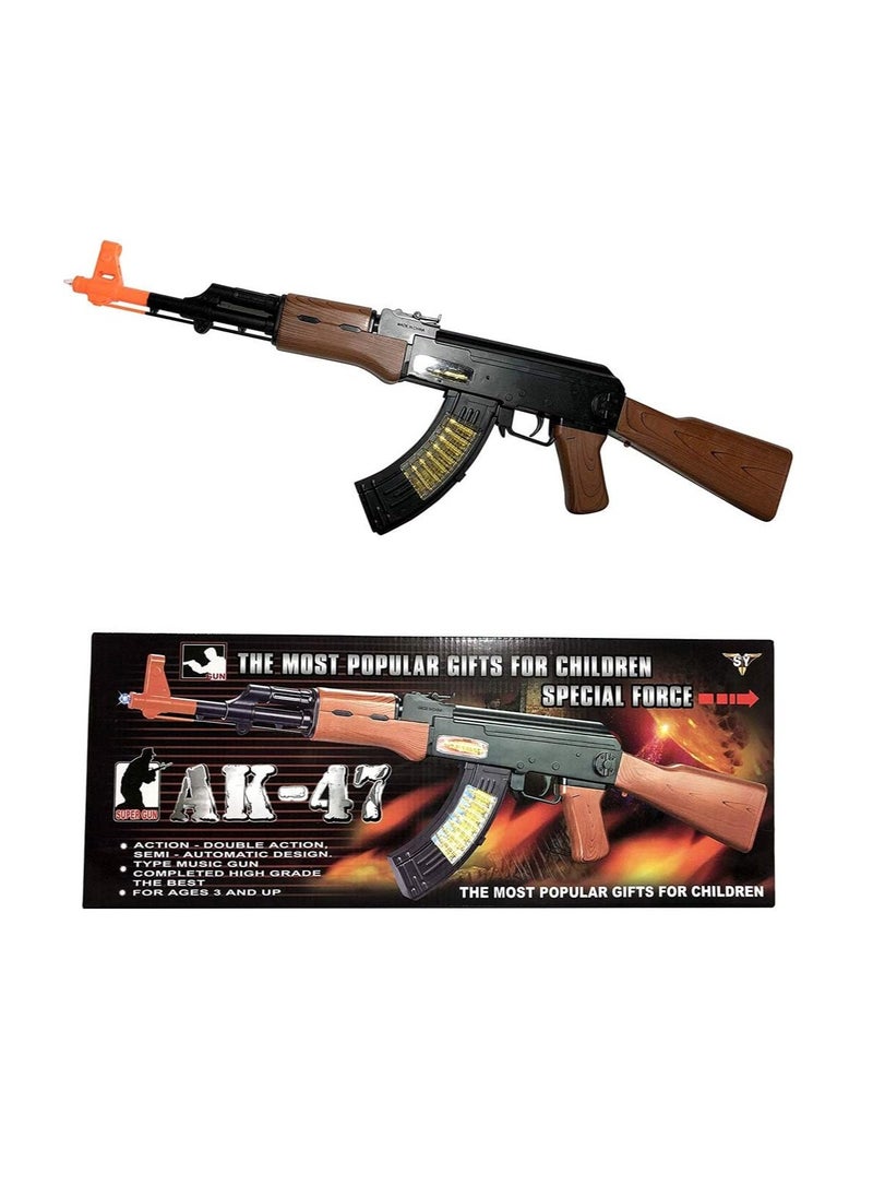 Generic - AK-47 Toy Machine Gun Rifle – with Dazzling Light, Amazing Sound & Unique Action - Image 1
