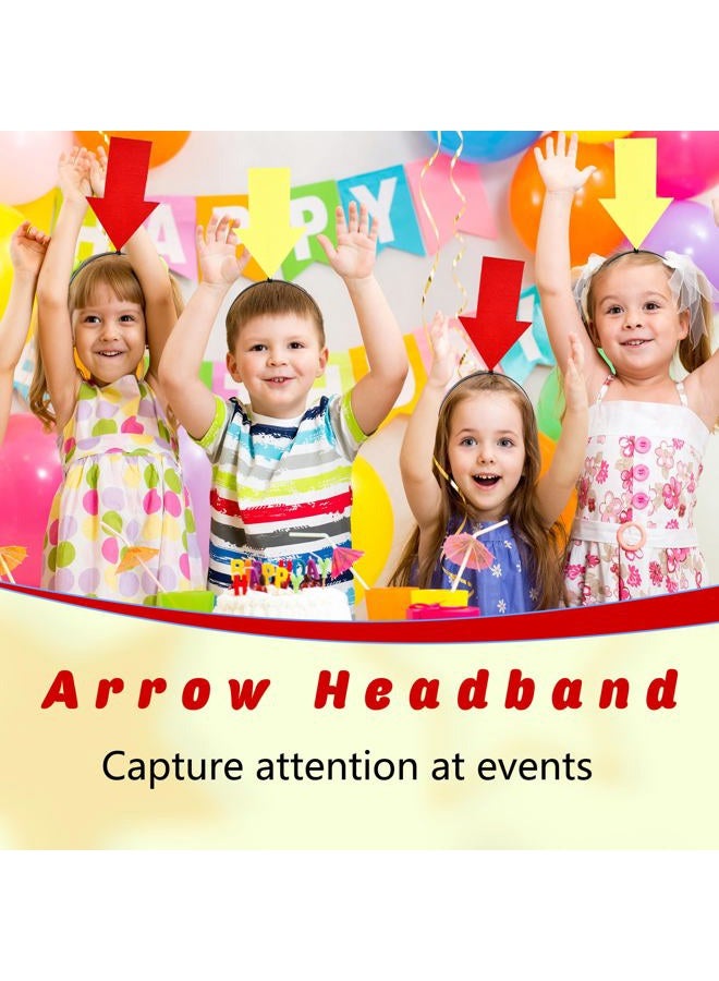 Fahacop 12 Pack Funny Arrow Headbands Creative Symbol Headband Red and Yellow Arrow Headbands for Halloween Prank Parties Gag Gifts Photo Booth Props, 2 Colors - Image 3