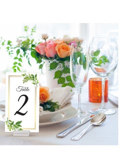 KASTWAVE Acrylic Stand, Card Holder Desk Number, Holds 1.2 Inch Card Holder Clear Card Display Holder for Dining Table Shop Office Wedding Photo Painting Business Card Holder  - Image 2