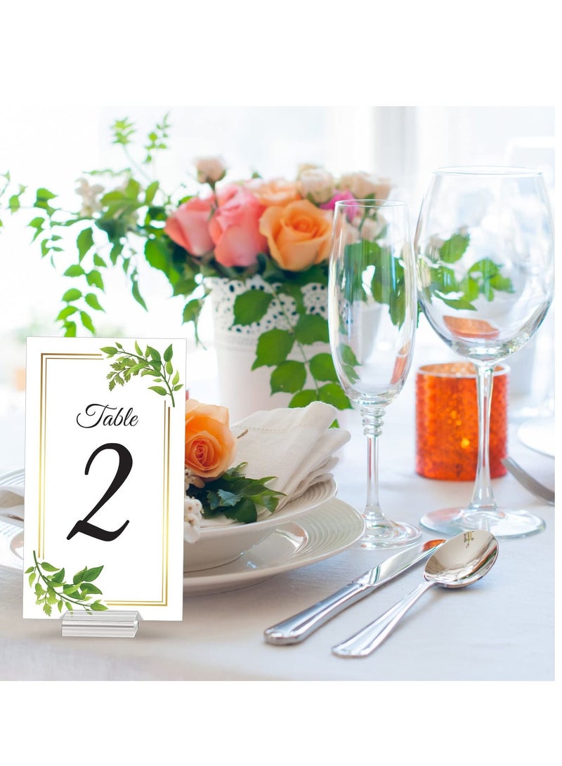 KASTWAVE Acrylic Stand, Card Holder Desk Number, Holds 1.2 Inch Card Holder Clear Card Display Holder for Dining Table Shop Office Wedding Photo Painting Business Card Holder  - Image 2