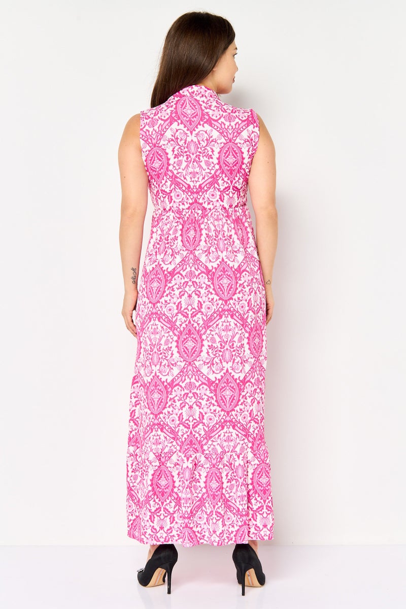 trendyol Women Floral Print Fit And Flare Dress, Multicolor - Image 3