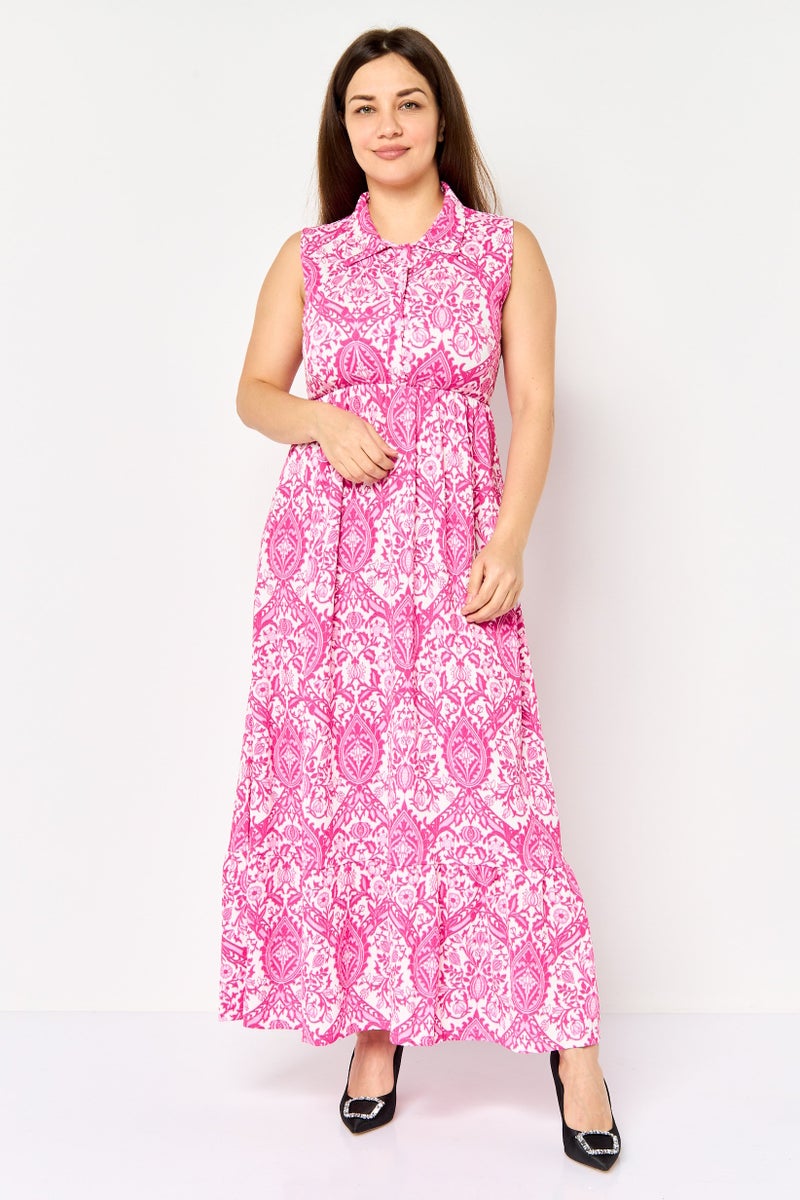 trendyol Women Floral Print Fit And Flare Dress, Multicolor - Image 1