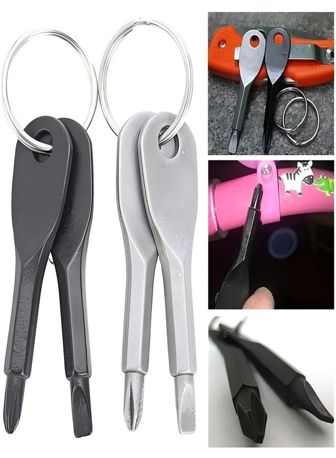 Wolfride 8Pcs Keychain Screwdriver Set, Small Flat Phillips Head Screwdriver Kit Mini Pocket Screwdriver Tool - Image 5