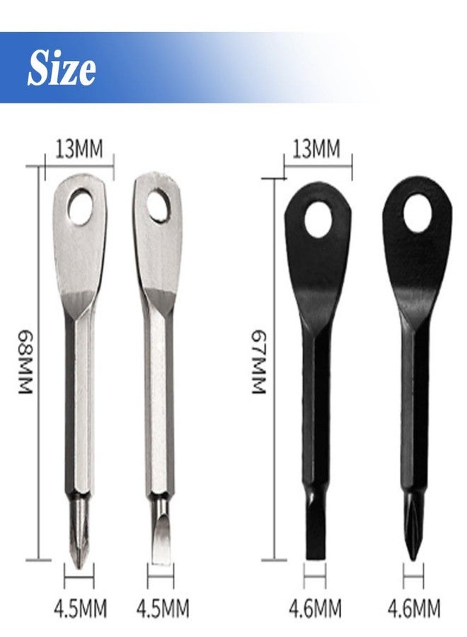 Wolfride 8Pcs Keychain Screwdriver Set, Small Flat Phillips Head Screwdriver Kit Mini Pocket Screwdriver Tool - Image 2