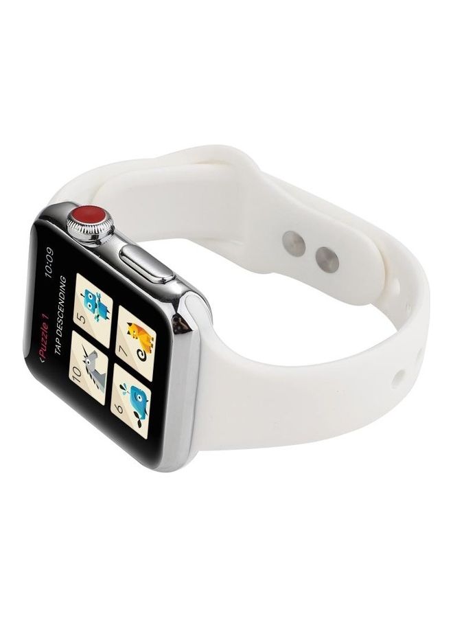 HuHa Replacement Watchband for Apple Watch Series 7/6/5/4/3/2/1/SE 38/40/41mm White - Image 5