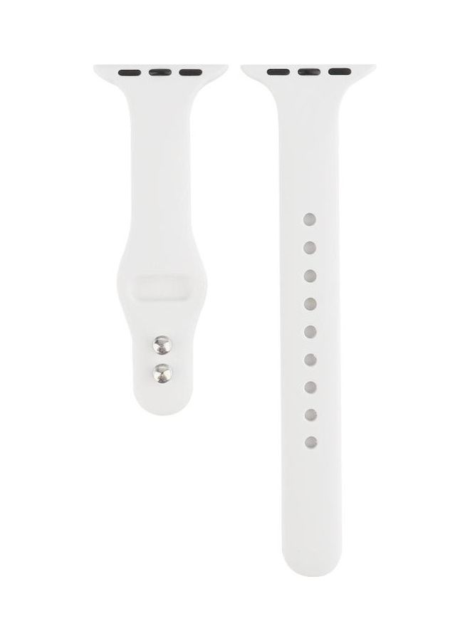 HuHa Replacement Watchband for Apple Watch Series 7/6/5/4/3/2/1/SE 38/40/41mm White - Image 2
