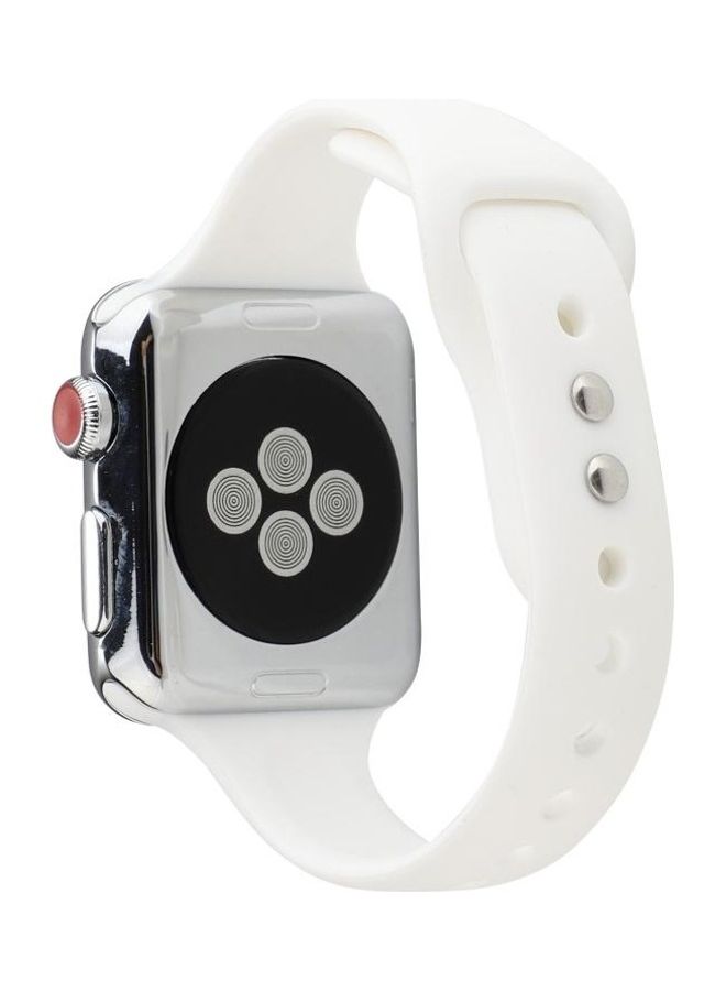 HuHa Replacement Watchband for Apple Watch Series 7/6/5/4/3/2/1/SE 38/40/41mm White - Image 4