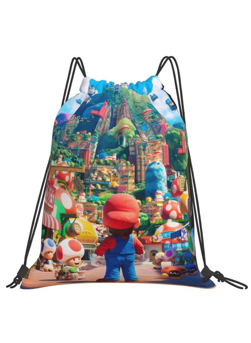 Cartoon Bundle Pocket Backpack for Children's Leisure Load Reduction, Student Large Capacity Printed Backpack
