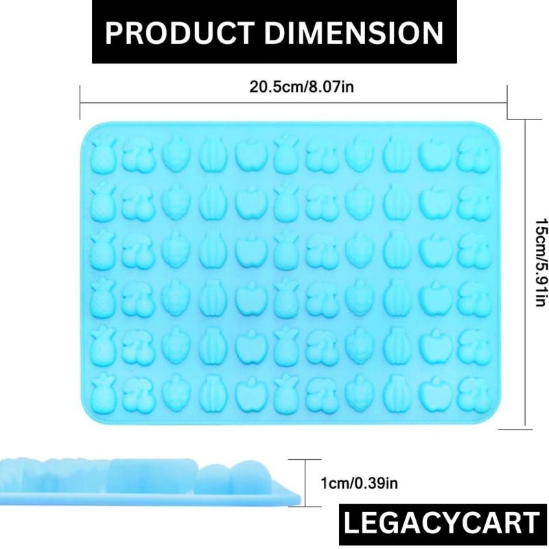 LEGACYCART 1 PC Silicone Fruit Snack Mould Cherry Grape Banana Apple Pineapple for Chocolate Candy Gummies Fruit Snack Fudge Ice Cubes Jelly Hard Candy Frozen Yougurt Pack of 1 - Image 2