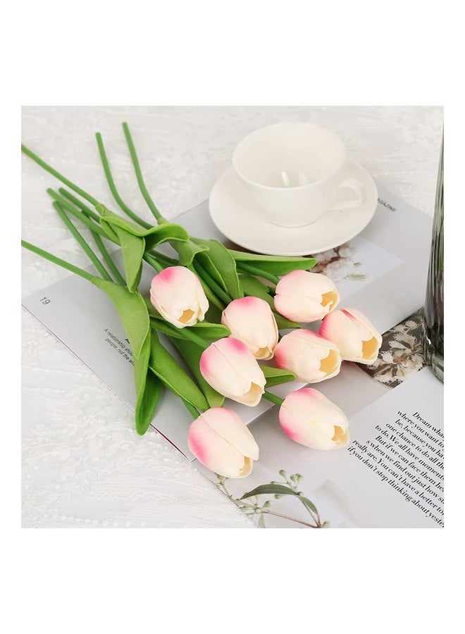 ZCM-HAPPY a set of 10 pieces Mini Tulips Artificial Flowers - Image 5