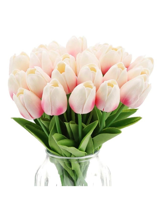 ZCM-HAPPY a set of 10 pieces Mini Tulips Artificial Flowers - Image 1