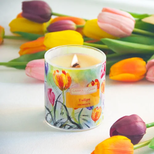 CARROLL & CHAN Tulips beeswax jar candle