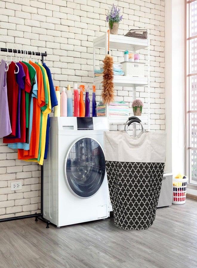 Funstreet 115L Black Collapsible Laundry Basket, Waterproof Laundry Hamper Foam Protected Aluminum Handles Laundry Baskets, Tall Clothes Bag for College Dorm/Family - Image 5