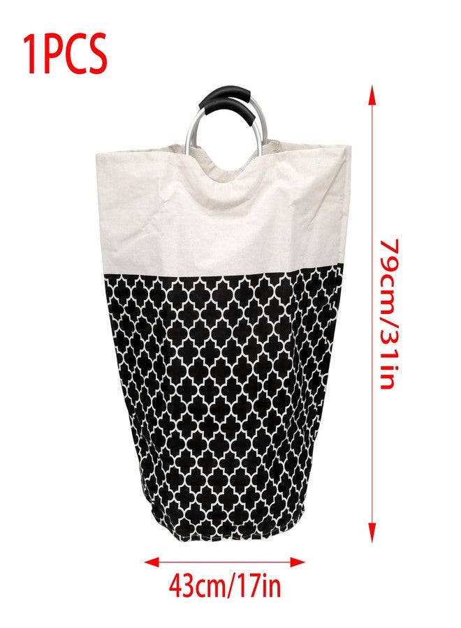 Funstreet 115L Black Collapsible Laundry Basket, Waterproof Laundry Hamper Foam Protected Aluminum Handles Laundry Baskets, Tall Clothes Bag for College Dorm/Family - Image 2