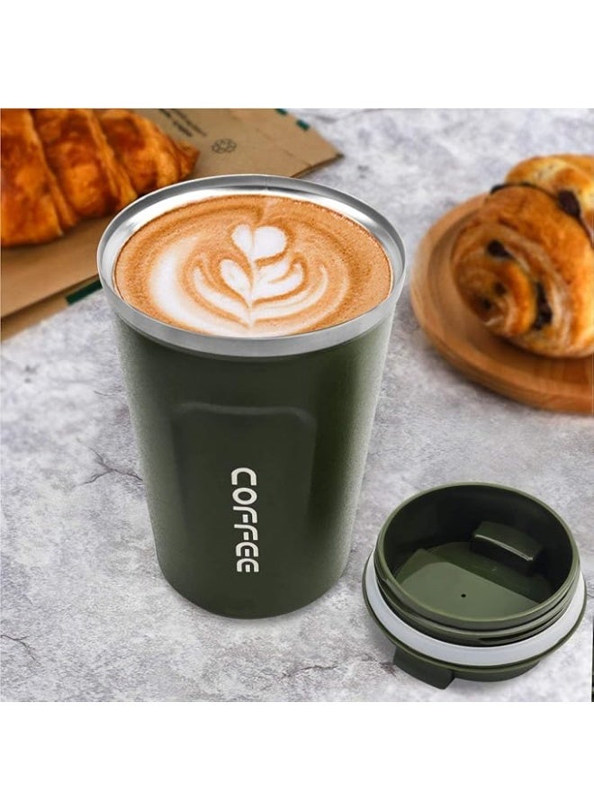 Original 500 ml Thermos Mug, Thermal Bottle, Vacuum Insulated 304 Stainless Steel Tea Coffee Thermos, Travel Thermos for Hot and Cold Drinks, Perfect for Kids and Babies. Leakproof Design, Great Gift for Outdoor, Office, Home, Sports Coffee Mug  Cappuccino Tea - Car Seat Mug - Coffee Mug - Double Wall Stainless Steel Insulated with Flip Lid to Keep Drinks Hot and Cold - Stainless Steel Vacuum Insulated Double Wall Thermal Cup for Tea Coffee Travel with Flip Lid for Hot and Cold Drinks for 6 Hours - Thermal Flask