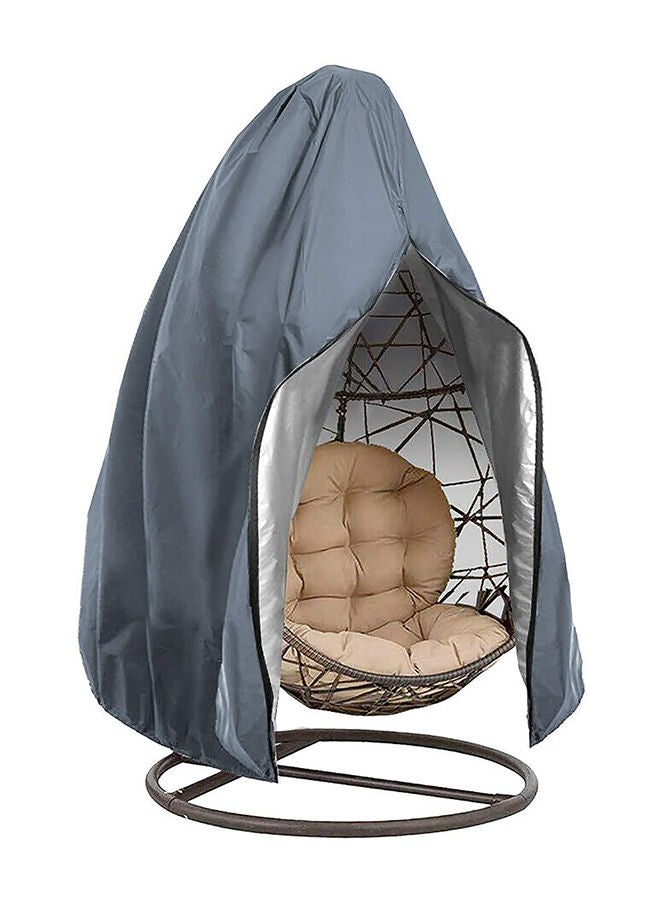 YULAN أغطية كراسي هانغينغ كبيرة مقاومة للعوامل الجوية للخارج، أغطية كرسي بيضة من الويكر، رمادي 190x115 سم - Image 1