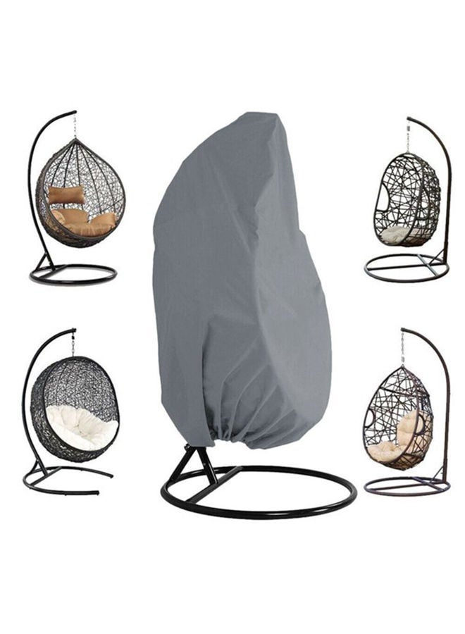 YULAN أغطية كراسي هانغينغ كبيرة مقاومة للعوامل الجوية للخارج، أغطية كرسي بيضة من الويكر، رمادي 190x115 سم - Image 2