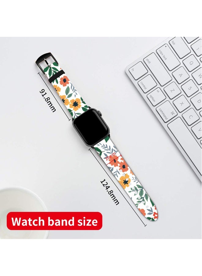 O Ozone (Pack of 5) Silicone Straps Compatible with Apple Watch Series 10 | 9 | 8 | 7 | 6 | SE | 5 | 4 | 3 | 2 |1 , 38/40/41/42mm, Stylish Pattern Silicone Replacement Watch Bands for Men Women-Multi1 - Image 2