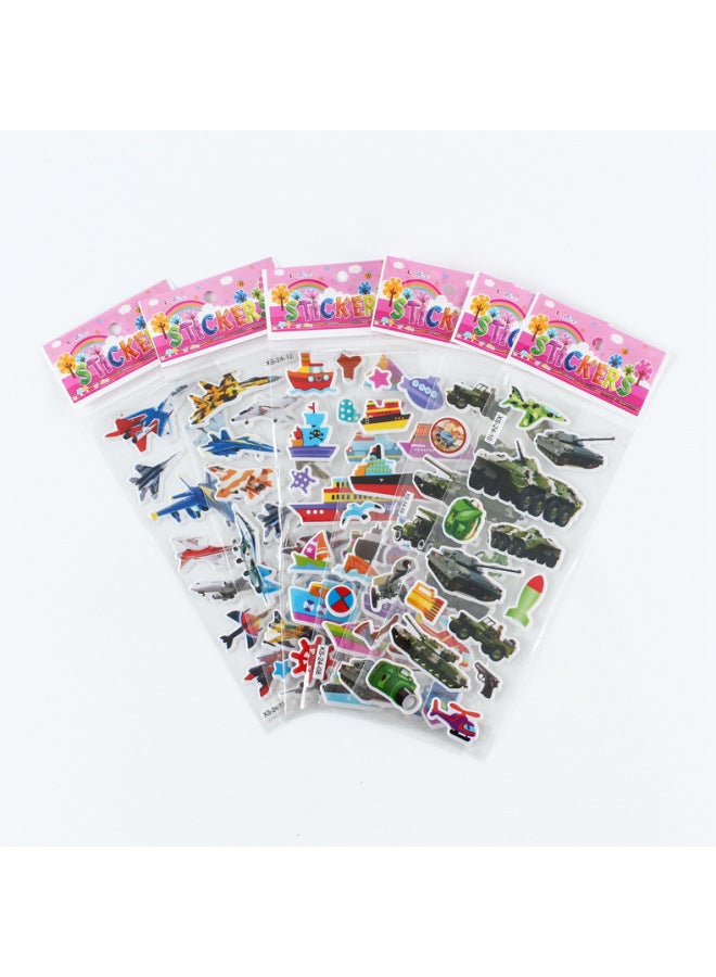 اكس اس ملصقات كرتونية مجسمة فقاعية، ملصقات مكافأة لرياض الأطفال، ملصقات لاصقة على شكل فراشات حب كرتونية، ملصقات مجسمة ثلاثية الأبعاد للأطفال - Image 1