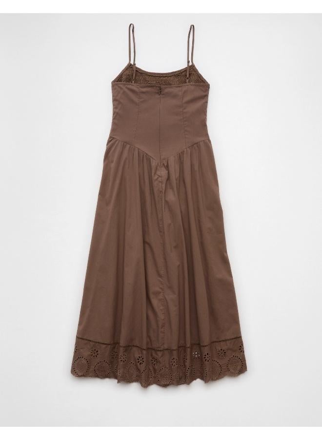 American Eagle AE Bella Smocked Drop Waist Midi Dress - Image 2