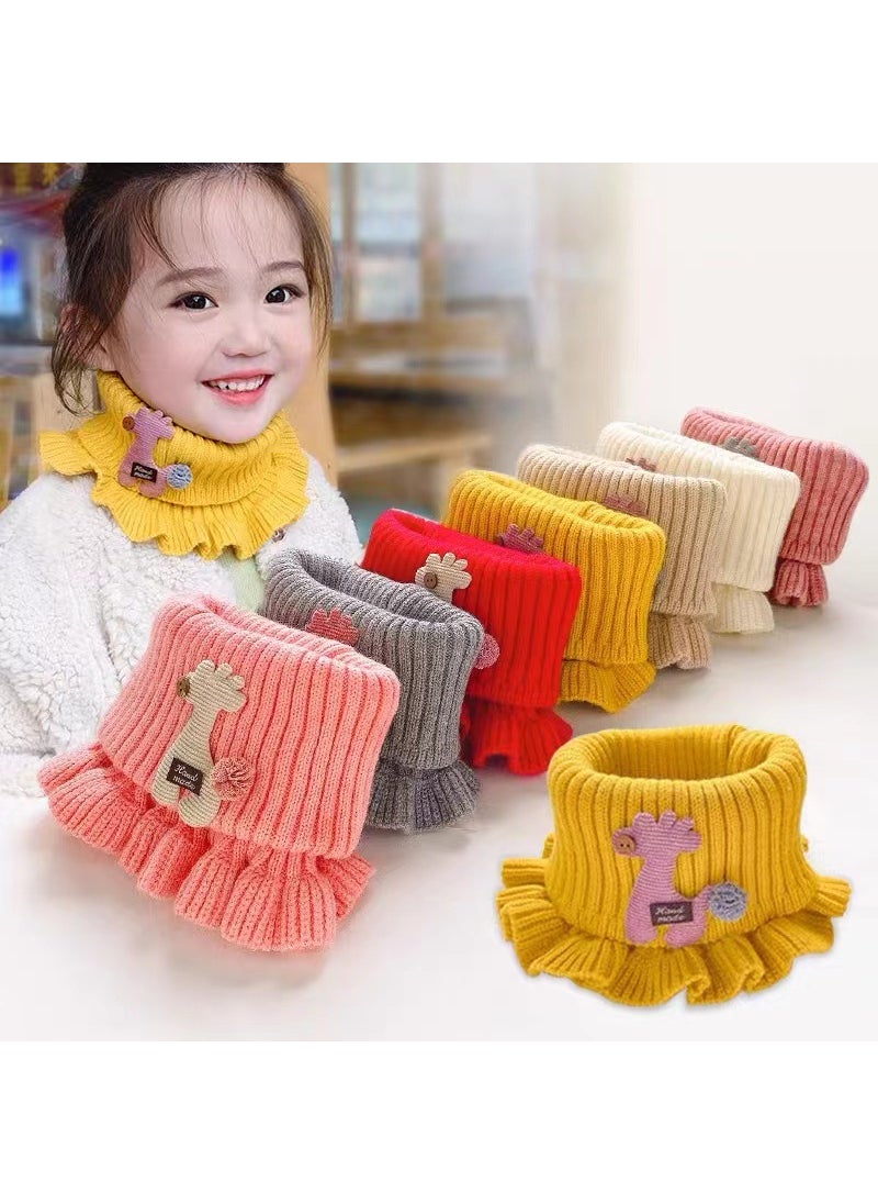 Generic Kids Cartoon Knit Scarf Autumn Winter Warm Black  - Image 5