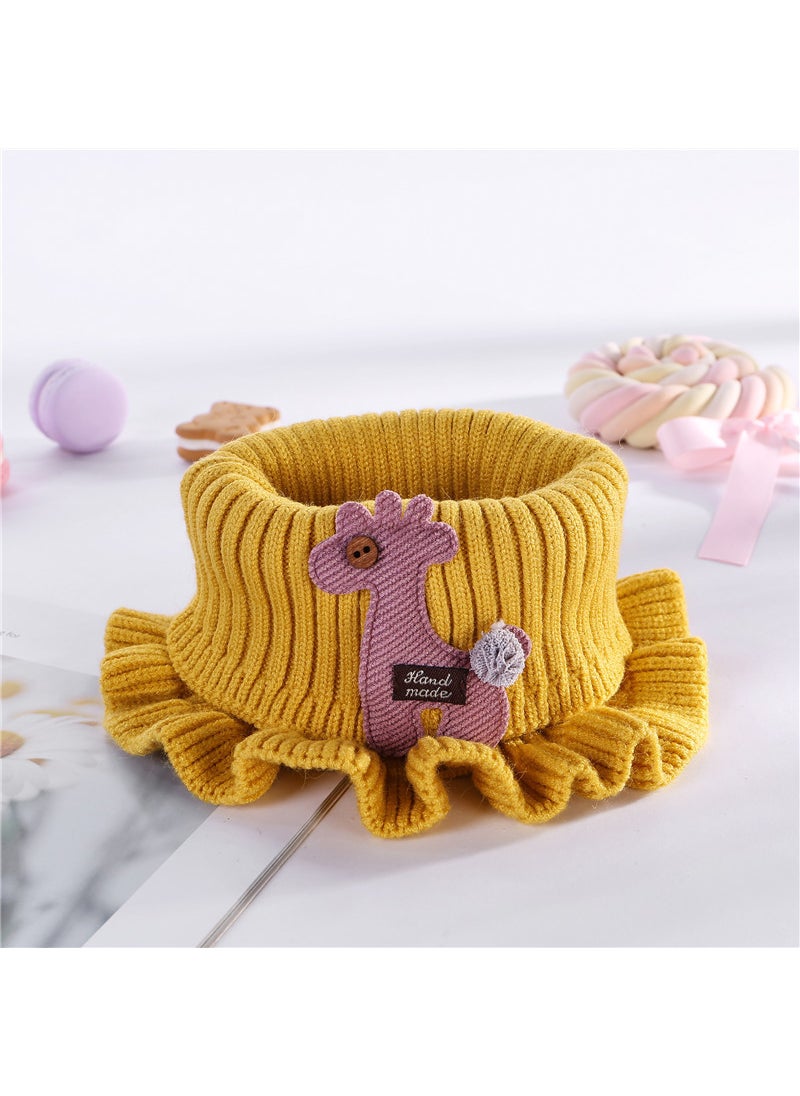 Generic Kids Cartoon Knit Scarf Autumn Winter Warm Black  - Image 2