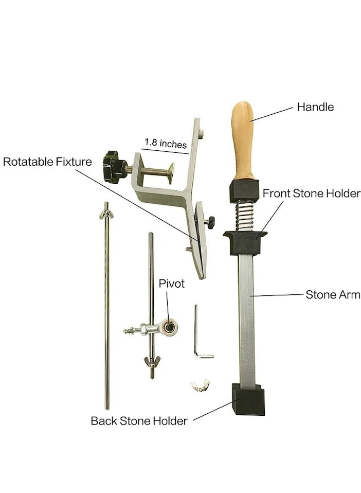 XiuWoo Knife Sharpener Set, Precise Angle Adjustment 360° Flipping Design Pro Stainless Steel Knife Sharpeners Set, Fine Grinding Chef Knife Sharpening Kit - Image 5