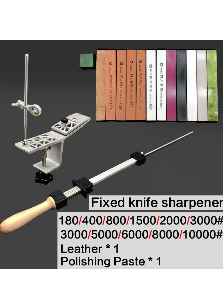 XiuWoo Knife Sharpener Set, Precise Angle Adjustment 360° Flipping Design Pro Stainless Steel Knife Sharpeners Set, Fine Grinding Chef Knife Sharpening Kit - Image 1