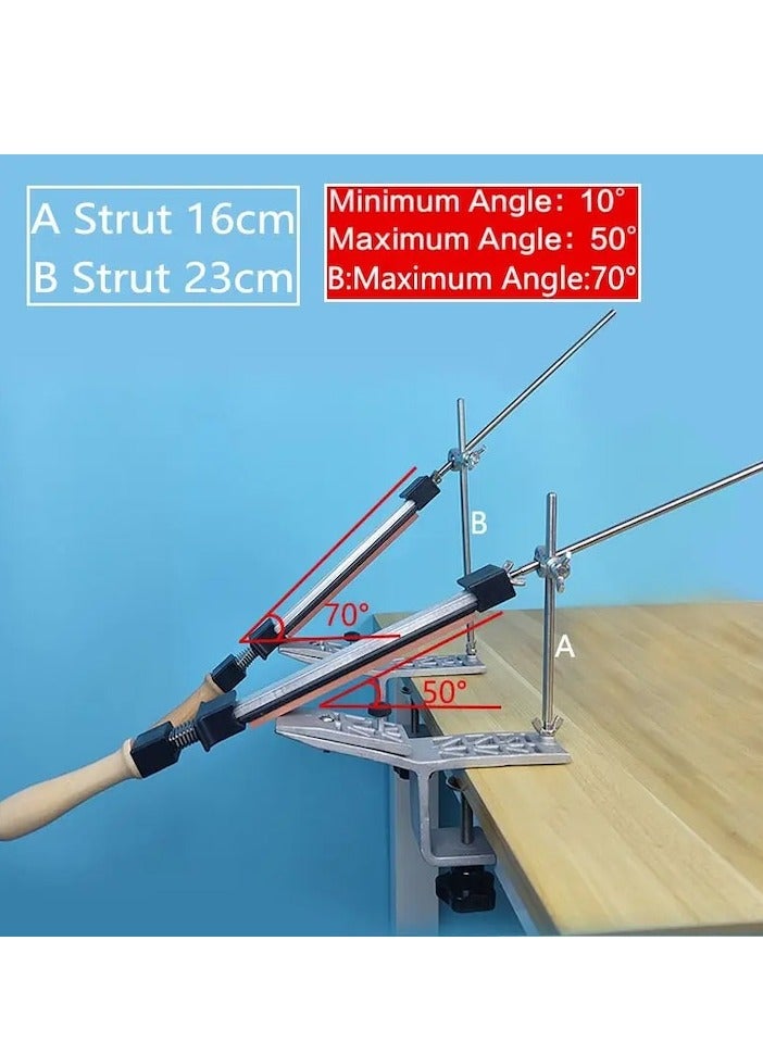 XiuWoo Knife Sharpener Set, Precise Angle Adjustment 360° Flipping Design Pro Stainless Steel Knife Sharpeners Set, Fine Grinding Chef Knife Sharpening Kit - Image 3