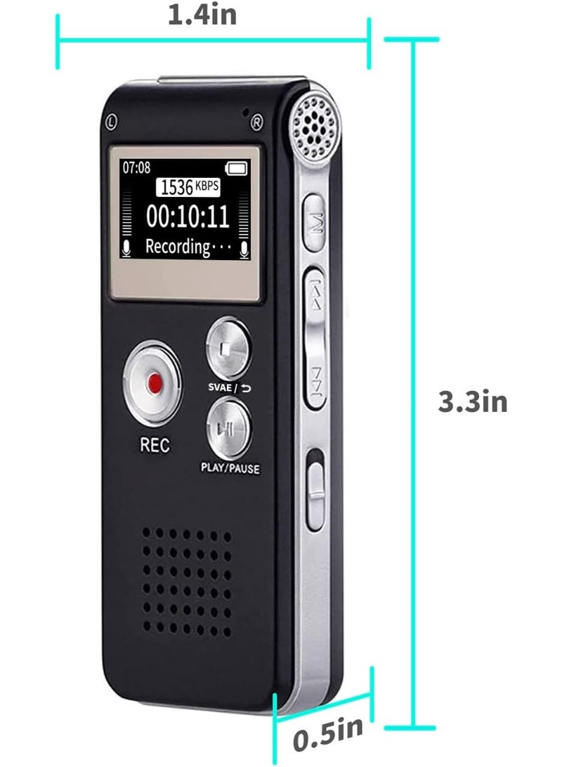 16GB Digital Voice Activated Recorder Sound ，Audio Recorder Dictaphone for Lectures Meetings by - Image 2