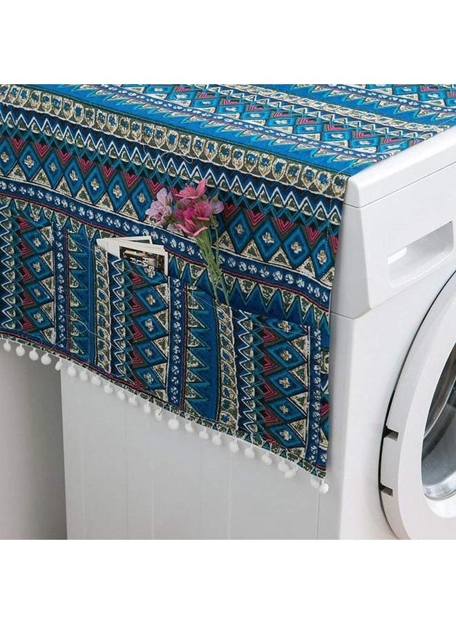 Generic Washing Machine/Refrigerator Dust Cover Multicolour 55*130centimeter-Dustproof Washer and Dryer Covers for The Top Fridge Dust Cover,Anti-slip Washer and Dryer Top Covers for Home and Kitchen  - Image 4