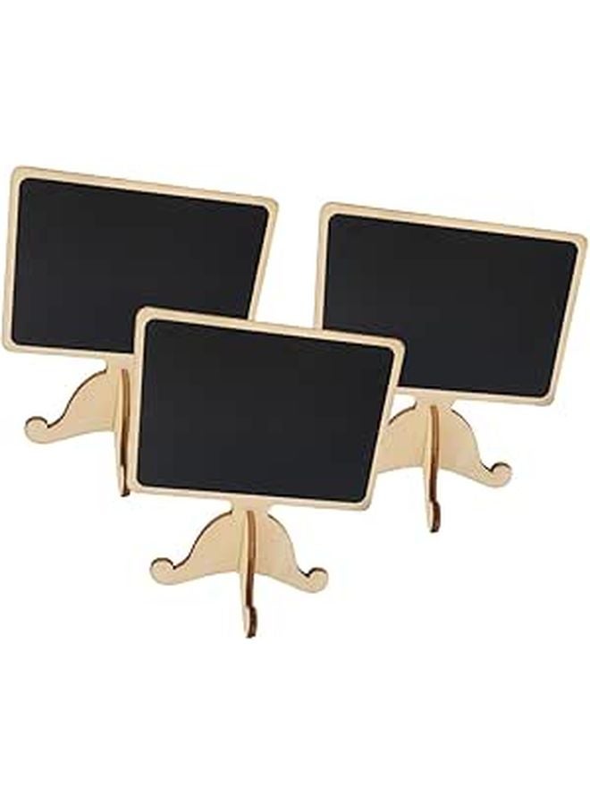 Erasable Chalkboard Tags Wood Trim 12 Pcs Mini Board Signs for Wedding Party Home Decor - Image 1
