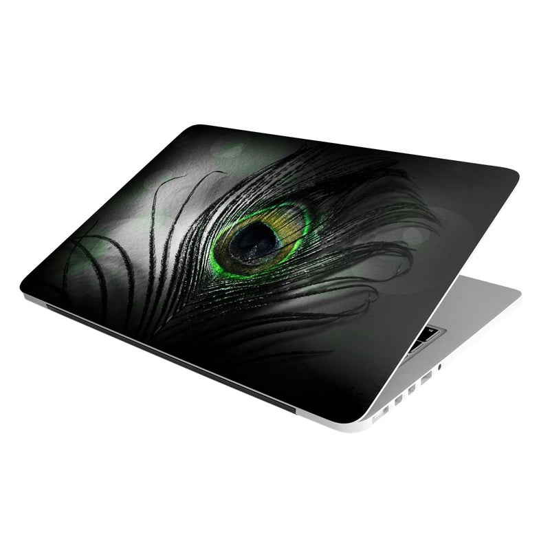 BAEYE Full Laptop Skin Stickers HD Quality Sticker for Laptops Upto 15.6" (Dustproof|Waterproof|Scratchproof|Reusable) - BE PCOCK FTHR FL3 - Image 2