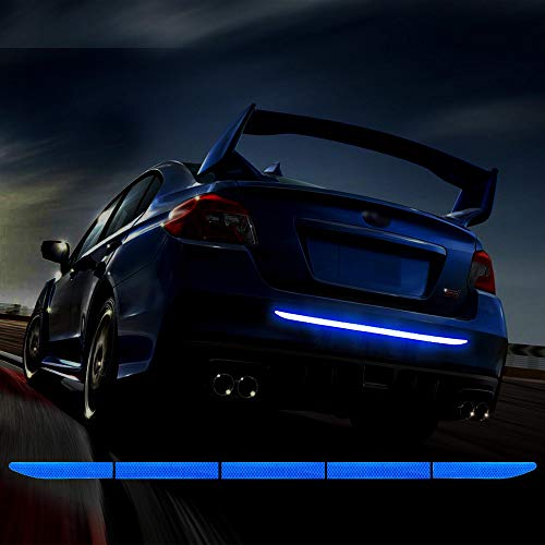 TOMALL 35.2'' Strong Reflective Stripe Stickers High-Intensity Night Visibility Reflective Decal Universal Safety Warning Diamond Grade Waterproof Self Adhesive for Car Trunk (Blue) - Image 1