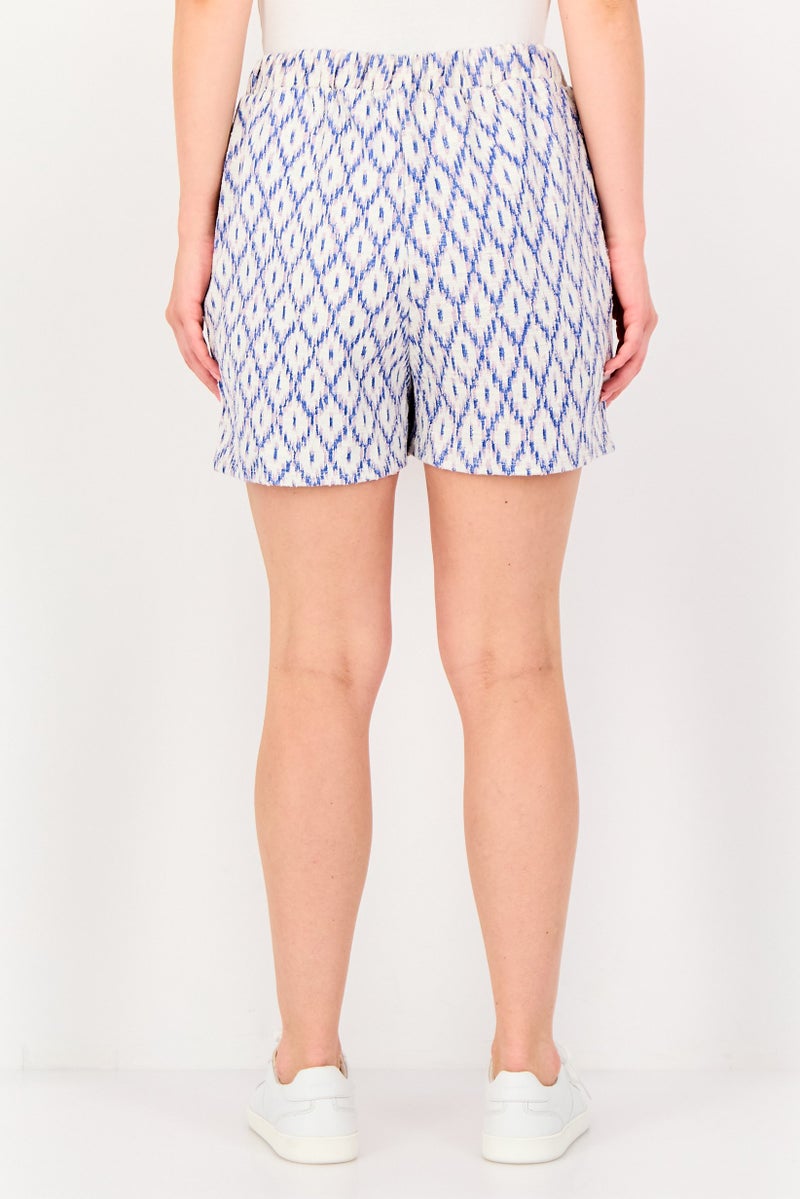 promod Women Textured Basic Shorts, Multicolor - Image 3