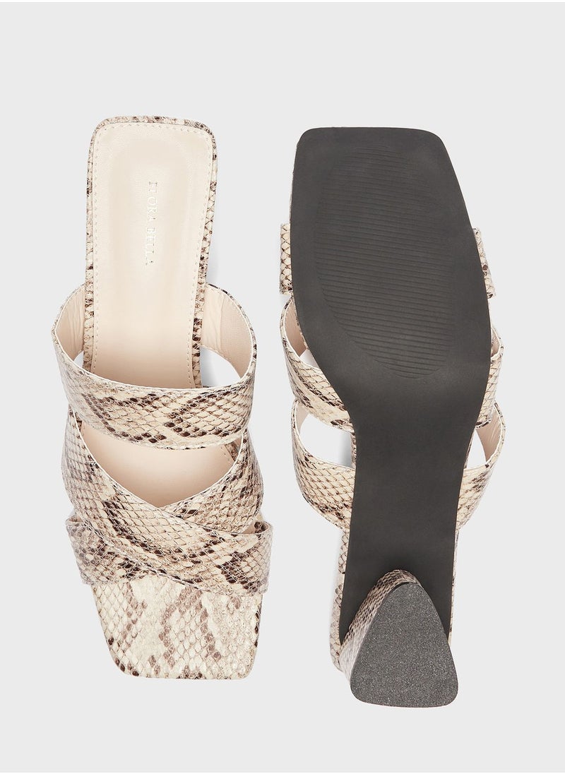 shoexpress - Multi Cross Strap Mid Heel Sandals - Image 1