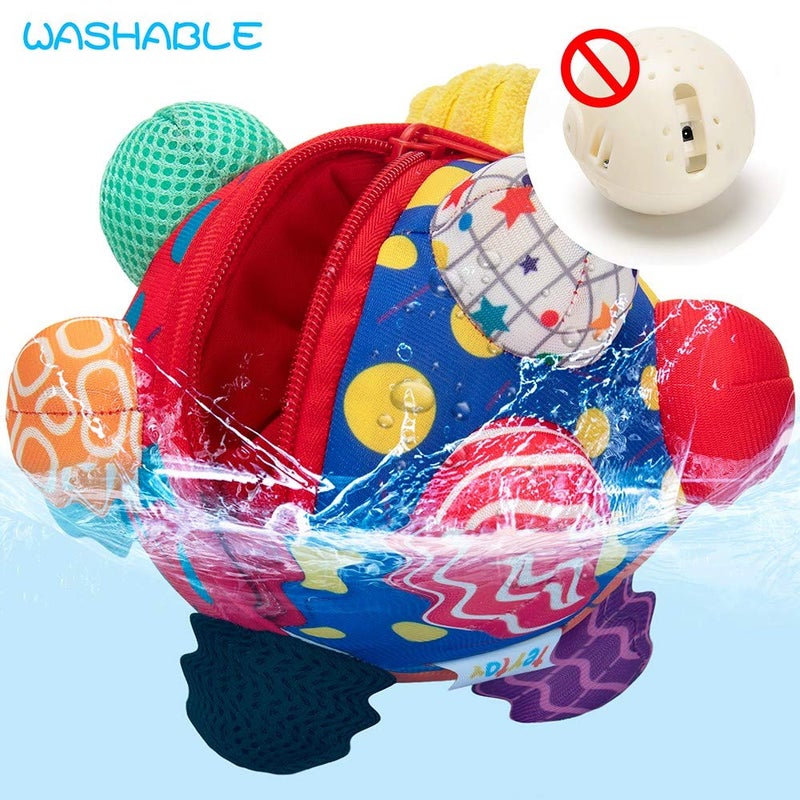 teytoy Baby Music Shake Dancing Ball Toy  Developmental Bumpy Ball Sensory Soft Toys  Easy to Grasp Bumps Help Develop Motor Skills for Girls and Boys Ages 12 Months and Up - Image 2