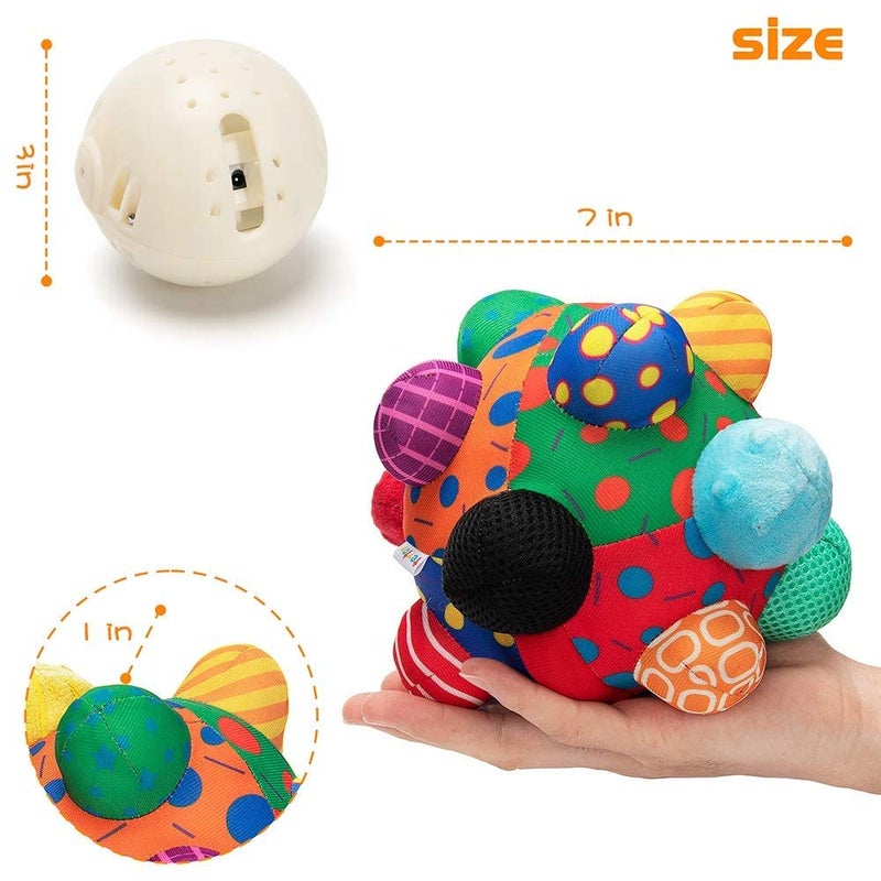teytoy Baby Music Shake Dancing Ball Toy  Developmental Bumpy Ball Sensory Soft Toys  Easy to Grasp Bumps Help Develop Motor Skills for Girls and Boys Ages 12 Months and Up - Image 5