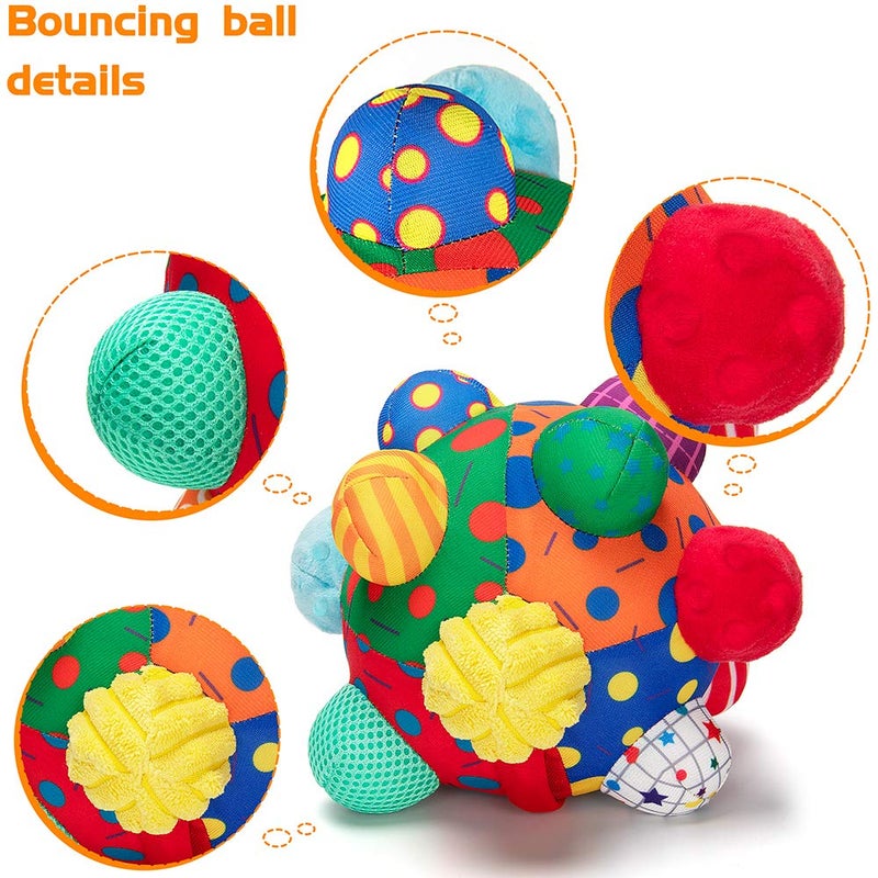 teytoy Baby Music Shake Dancing Ball Toy  Developmental Bumpy Ball Sensory Soft Toys  Easy to Grasp Bumps Help Develop Motor Skills for Girls and Boys Ages 12 Months and Up - Image 3