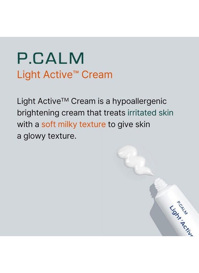 P.CALM Pcalm Light Active Facial Intense Calming Cream Even Skin Tone No Pore Clogging Blemish Dark Spot Sagging Hyperpigmentation Care Niacinamide Beta Glucan Dehydrated Dry Sensitive Oily Korean Skincare  - Image 3