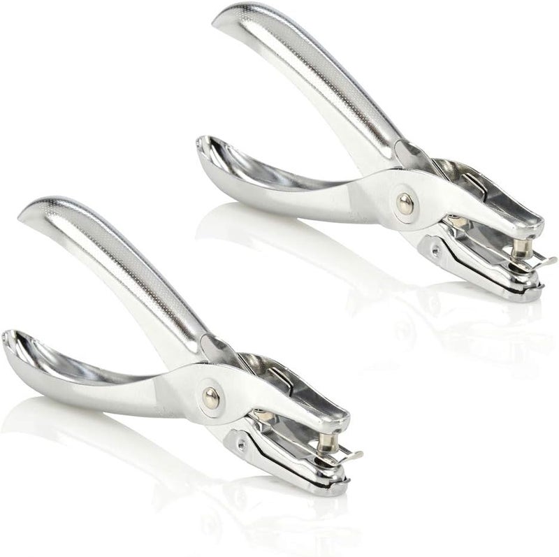 Swing Line 1 Hole Punch, Hole Puncher, 5 Sheet Punch Capacity, Classic, Chrome, 2-Pack (74005) - Image 1