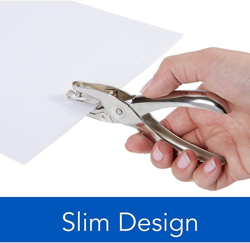 Swing Line 1 Hole Punch, Hole Puncher, 5 Sheet Punch Capacity, Classic, Chrome, 2-Pack (74005) - Image 3
