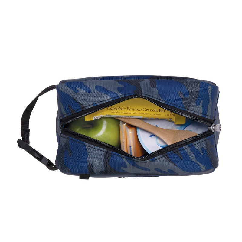 PackIt Freezable Snack Box, Sporty Camo Charcoal Navy, Built with ECOFREEZE Technology, Collapsible, Reusable, Zip Closure with Buckle Handle, Great for All Ages and Fresh Snacks on the go - Image 5