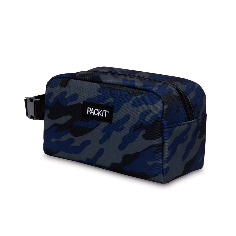 PackIt Freezable Snack Box, Sporty Camo Charcoal Navy, Built with ECOFREEZE Technology, Collapsible, Reusable, Zip Closure with Buckle Handle, Great for All Ages and Fresh Snacks on the go - Image 2