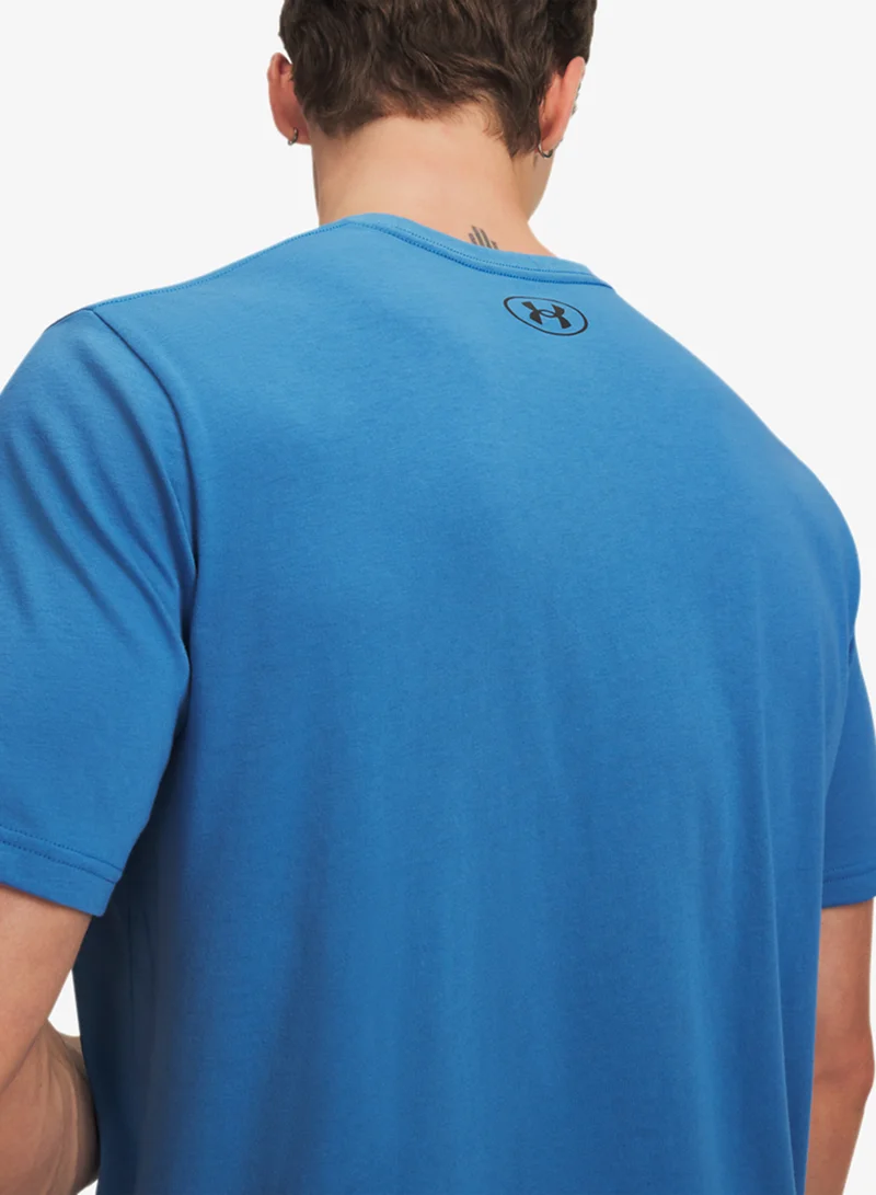 Under Armour Aegean Blue /  / Black Sportstyle Lc T-Shirt for Men | Best Price UAE
