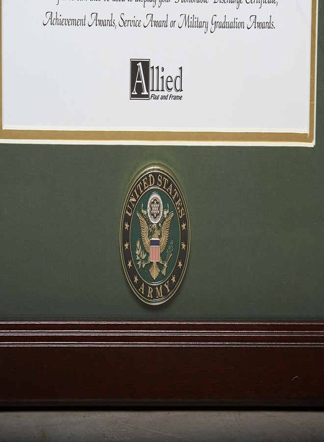 Allied Flag Allied Frame United States Army Certificate of Achievement Frame with Medallion - 8 x 10 inch - Image 2