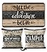 M-Qizi M-Qizi Let The Adventure Begin Vintage Decorative Doormat 17Ã¢â‚¬ÂX30Ã¢â‚¬Â,Welcome to Our Camper Camping Rules - Image 2