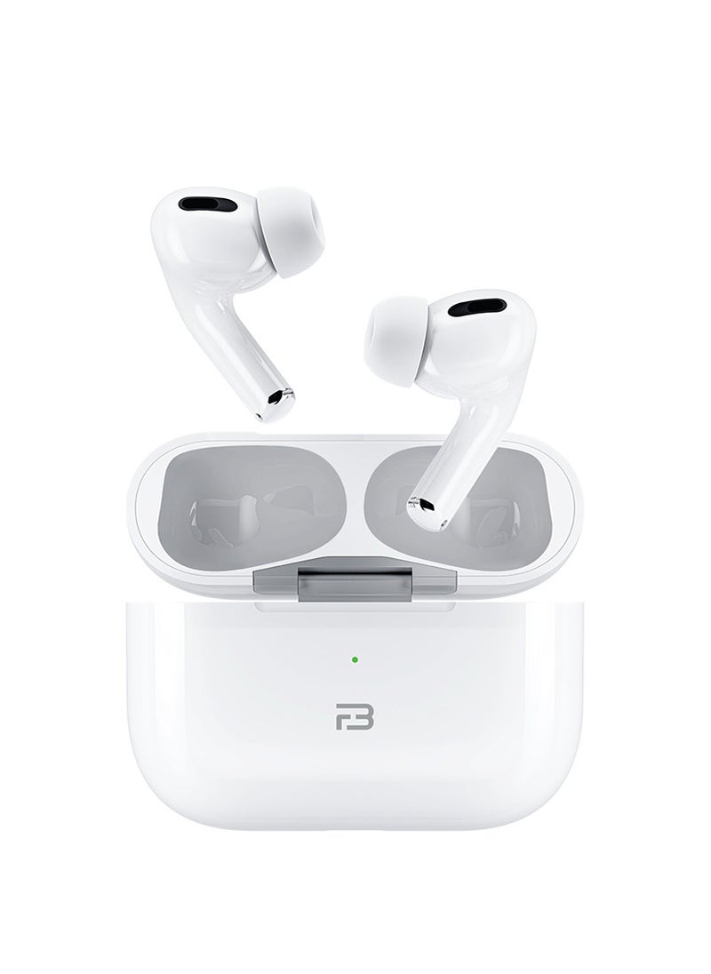 BRIZLER True Wireless Bluetooth Buds Pro, Long Battery, Comfy fit, Noise Canceling, Crisp tone, White  - Image 1
